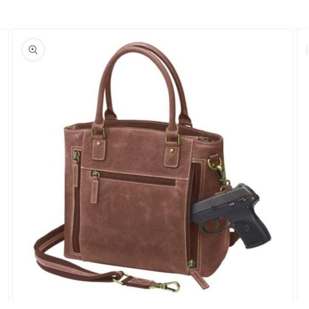 Gun Tote'n Mamas Distressed Red Concealed Carry Tote Bag Purse Handbag